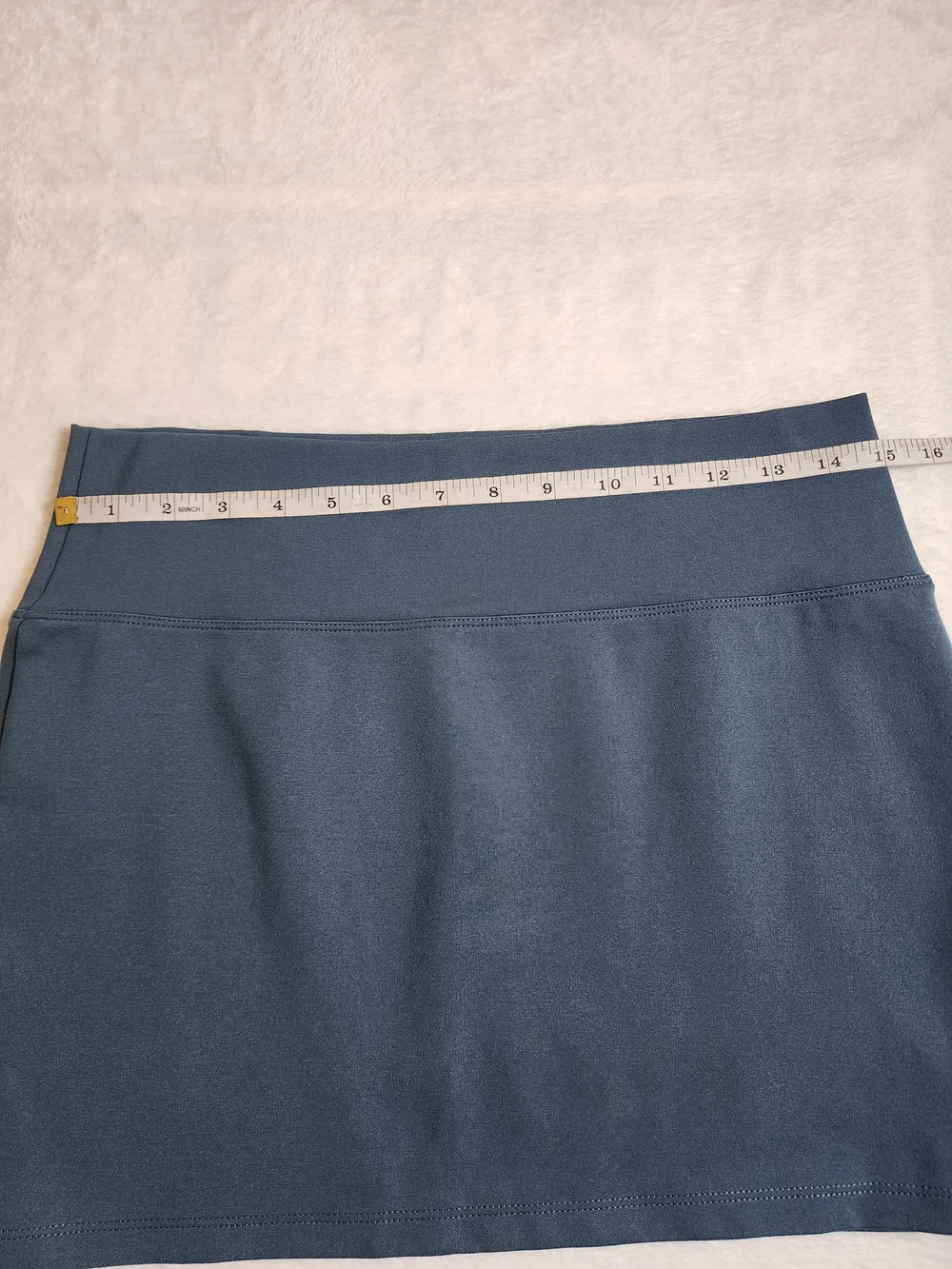 Aritzia Sunday Best Pull-On Mini Skirt Blue Stretch Knit Size M